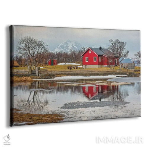 تابلو دکوراتیو Lofoten Islands View Across Indrepollen Lake,نروژ، جزایر لوف… اثر هولیس لونی - نمای پرسپکتیو محصول