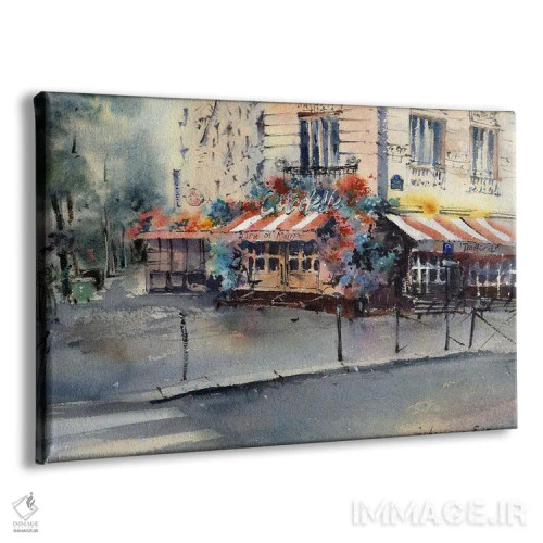 تابلو دکوراتیو کافه پاریسی اثر هوم لایک آرت - نمای پرسپکتیو محصول