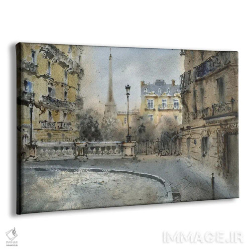 تابلو دکوراتیو منظره برج ایفل از بلوار دو کاموئن پاریس اثر هوم لایک آرت - نمای پرسپکتیو محصول