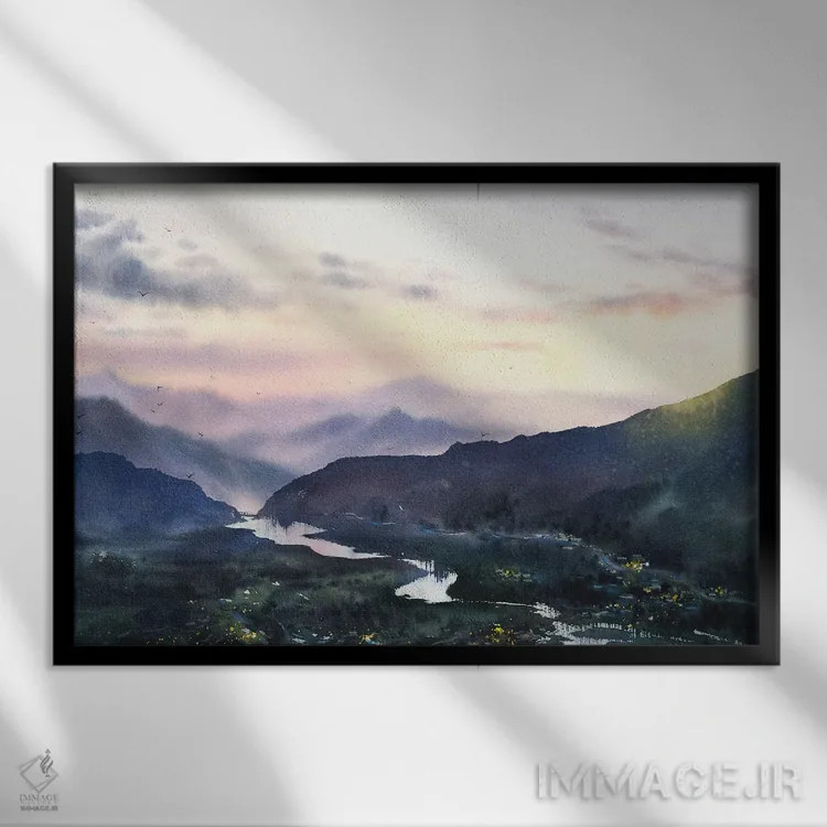 تابلو دکوراتیو داغستان اثر هوم لایک آرت - نمای قابدار مشکی