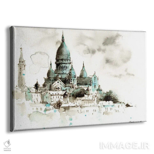تابلو دکوراتیو Paris, France,کلیسای جامع سکره کر، پاریس، فرانسه اثر هوم لایک آرت - نمای پرسپکتیو محصول