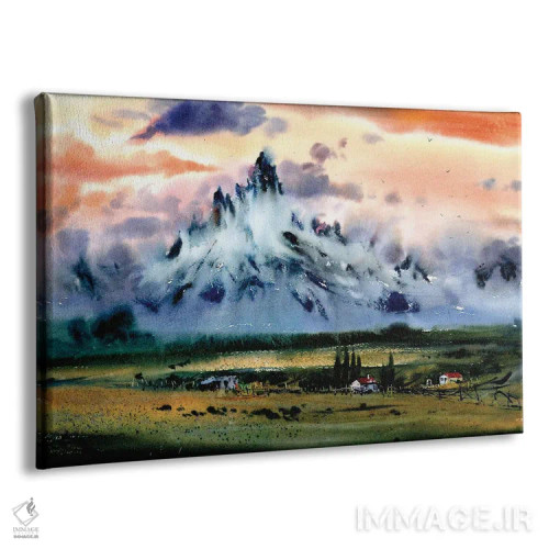 تابلو دکوراتیو غروب آتشین اثر هوم لایک آرت - نمای پرسپکتیو محصول