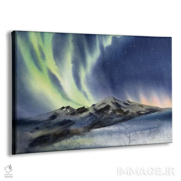 تابلو دکوراتیو شفق قطبی شمالی اثر هوم لایک آرت - نمای پرسپکتیو محصول