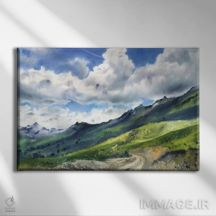 تابلو دکوراتیو کوه آرخیاز I اثر هوم لایک آرت - نمای روبهرو روی دیوار