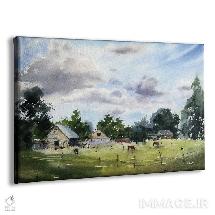 تابلو مدرن خانه روستایی I اثر هوم لایک آرت - نمای پرسپکتیو محصول