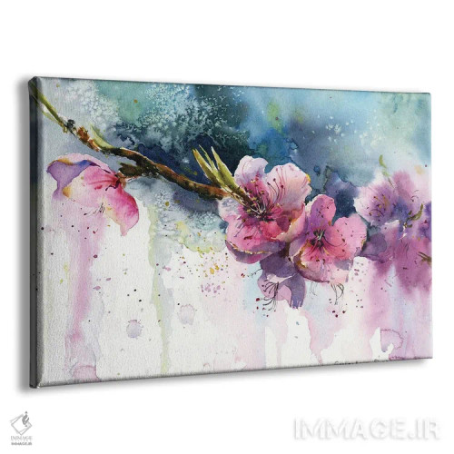تابلو دکوراتیو شکوفه هلو اثر هوم لایک آرت - نمای پرسپکتیو محصول