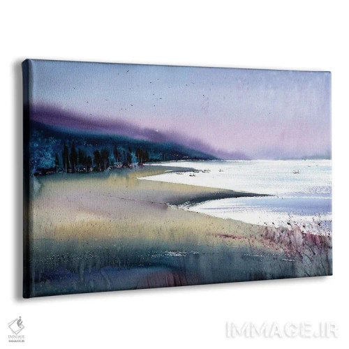 تابلو دکوراتیو خلیج بنفش اثر هوم لایک آرت - نمای پرسپکتیو محصول