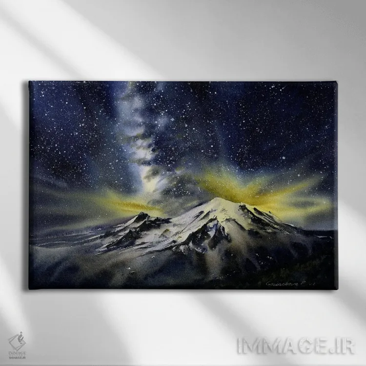 تابلو دکوراتیو راه شیری اثر هوم لایک آرت - نمای روبهرو روی دیوار