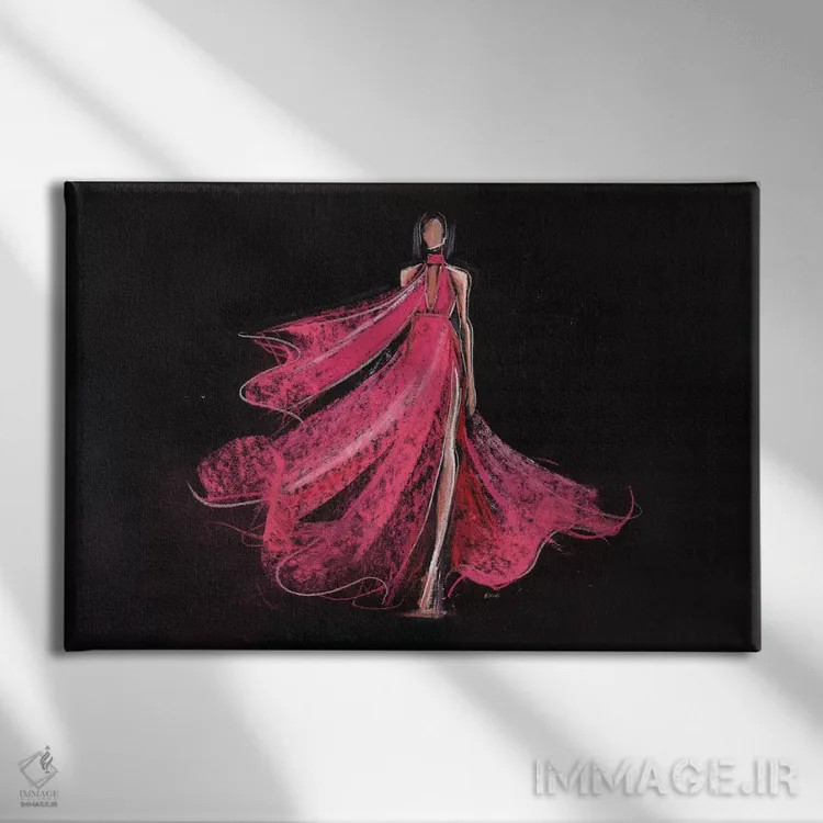 تابلو دکوراتیو بادهای مرجانی اثر هارت آو لیلی - نمای روبهرو روی دیوار