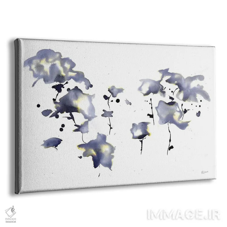 تابلو انتزاعی گل های تیره اثر هارت آو لیلی - نمای پرسپکتیو محصول