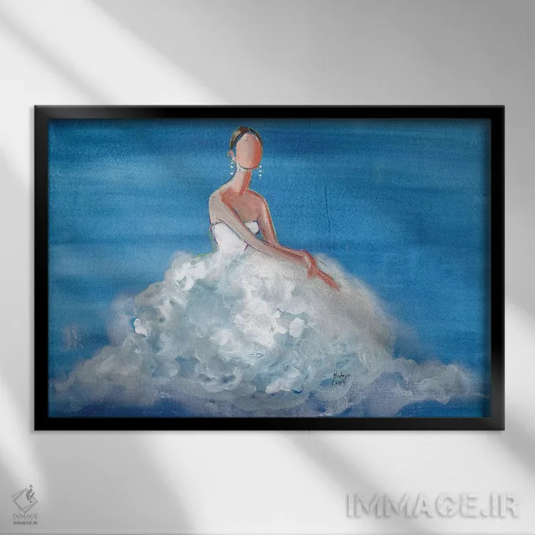 تابلو دکوراتیو روز عروسی اثر هارت آو لیلی - نمای قابدار مشکی