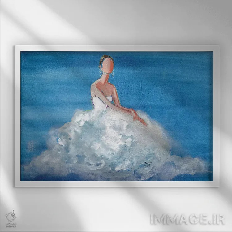 تابلو دکوراتیو روز عروسی اثر هارت آو لیلی - نمای قابدار سفید