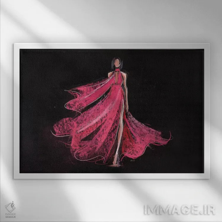 تابلو دکوراتیو بادهای مرجانی اثر هارت آو لیلی - نمای قابدار سفید