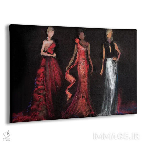 تابلو دکوراتیو فرش قرمز اثر هارت آو لیلی - نمای پرسپکتیو محصول