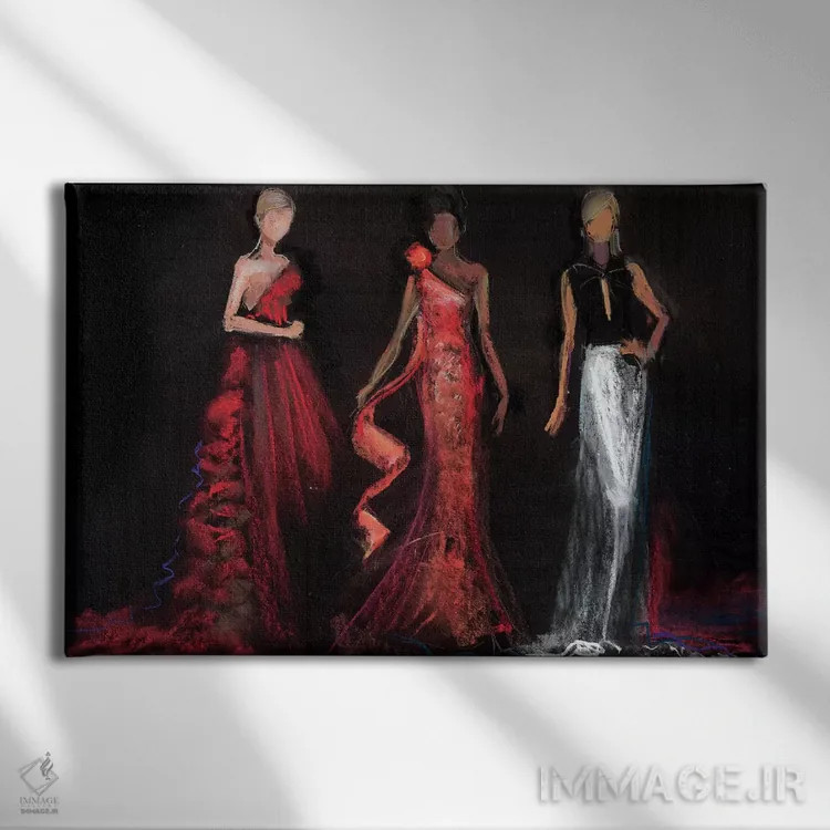 تابلو دکوراتیو فرش قرمز اثر هارت آو لیلی - نمای روبهرو روی دیوار