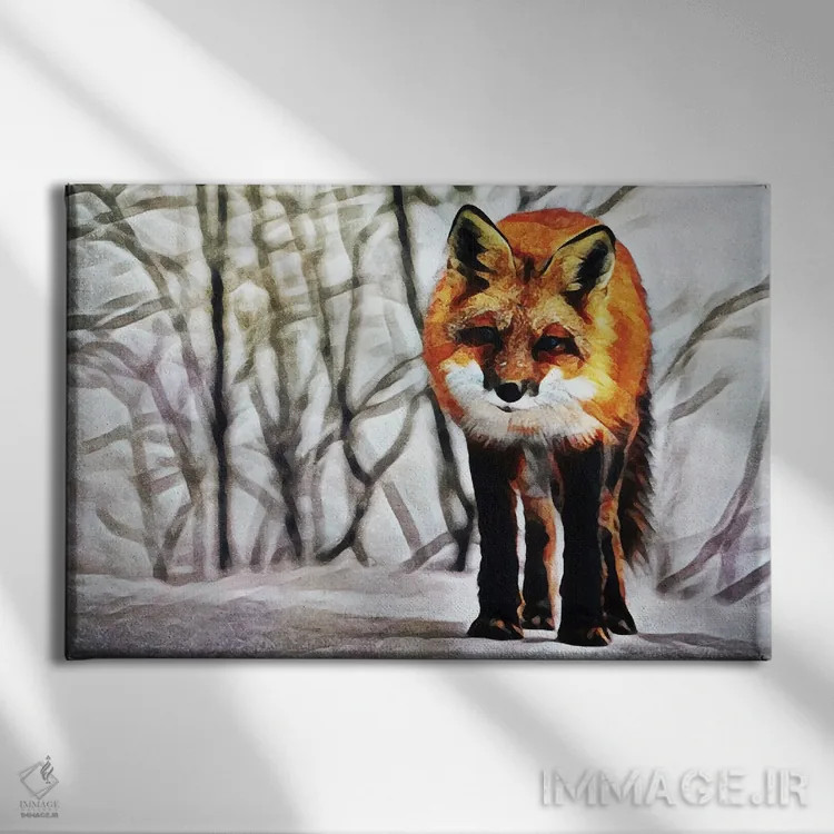 تابلو دکوراتیو شیفتگی روباه قرمز اثر اشلی آلدرج - نمای روبهرو روی دیوار