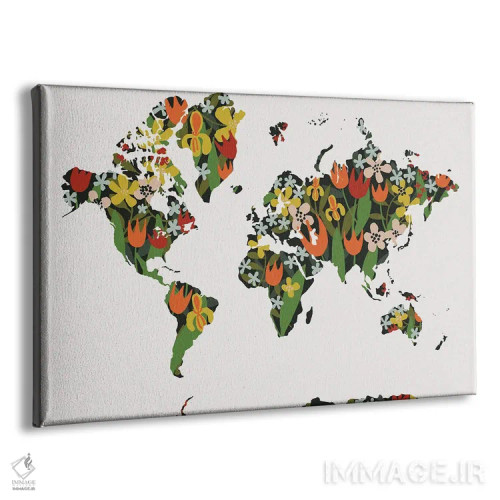 تابلو مدرن دنیای گل ها اثر هانا بایزنگ - نمای پرسپکتیو محصول