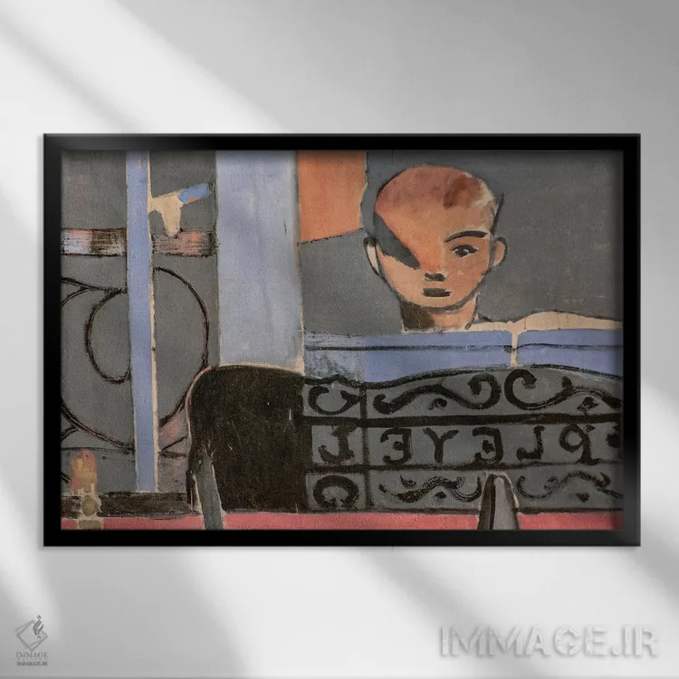 تابلو کلاسیک درس پیانو اثر آنری ماتیس - نمای قابدار مشکی