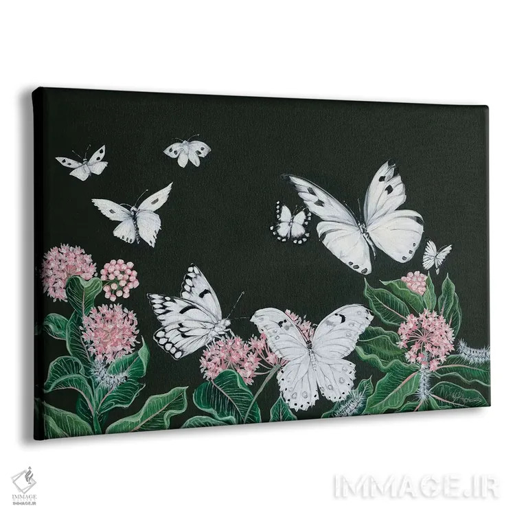 تابلو دکوراتیو پروانه ها اثر هولی هکس آرت - نمای پرسپکتیو محصول