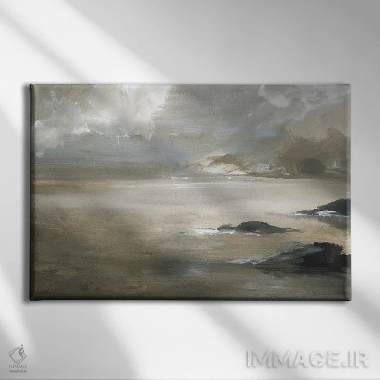 تابلو انتزاعی نسیم خلیج اثر دن هابدی - نمای روبهرو روی دیوار
