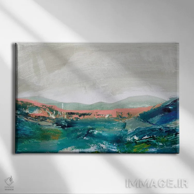 تابلو انتزاعی کورنوال اثر دن هابدی - نمای روبهرو روی دیوار