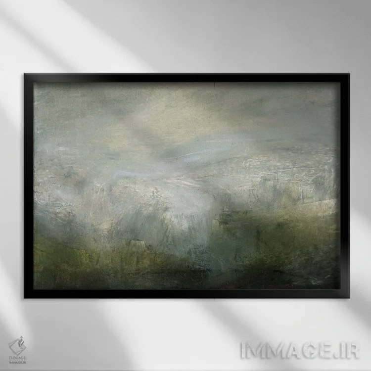 تابلو انتزاعی مرداب ها اثر دن هابدی - نمای قابدار مشکی