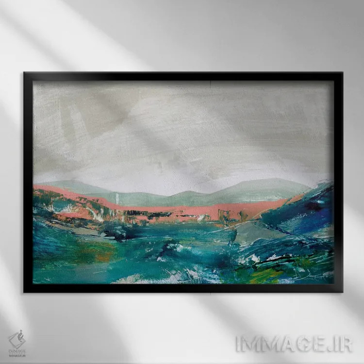 تابلو انتزاعی کورنوال اثر دن هابدی - نمای قابدار مشکی
