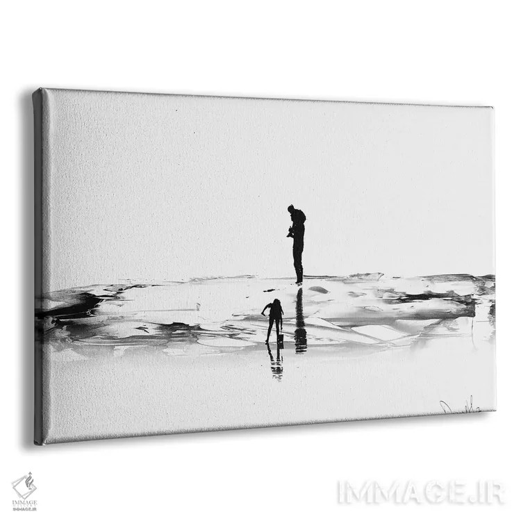 تابلو مینیمال روی ساحل اثر دن هابدی - نمای پرسپکتیو محصول
