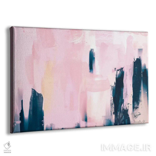 تابلو انتزاعی نیروی دریایی صورتی اثر دن هابدی - نمای پرسپکتیو محصول