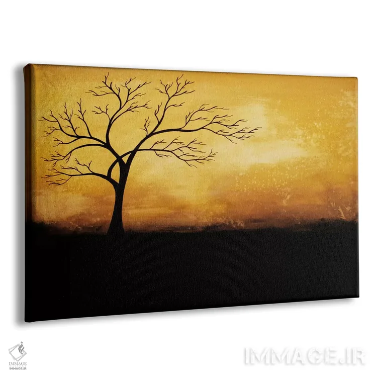 تابلو انتزاعی گل صبوحی اثر هدر آفرود - نمای پرسپکتیو محصول