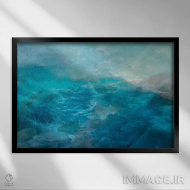 تابلو انتزاعی امیدوار اثر هدر آفرود - نمای قابدار مشکی