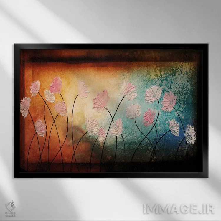 تابلو دکوراتیو پس از باران اثر هدر آفرود - نمای قابدار مشکی