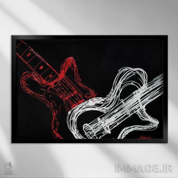 تابلو دکوراتیو طنین عشق اثر هدر آفرود - نمای قابدار مشکی