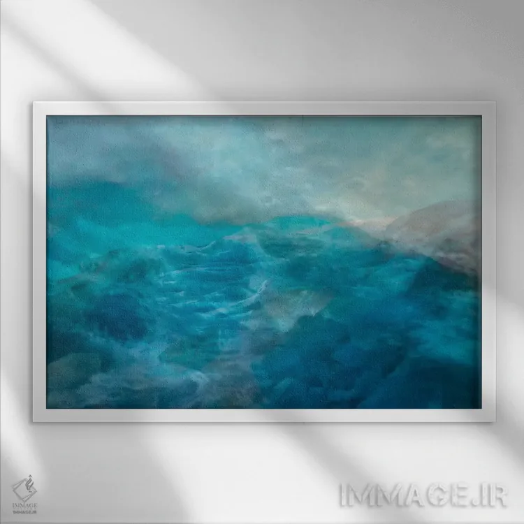 تابلو انتزاعی امیدوار اثر هدر آفرود - نمای قابدار سفید