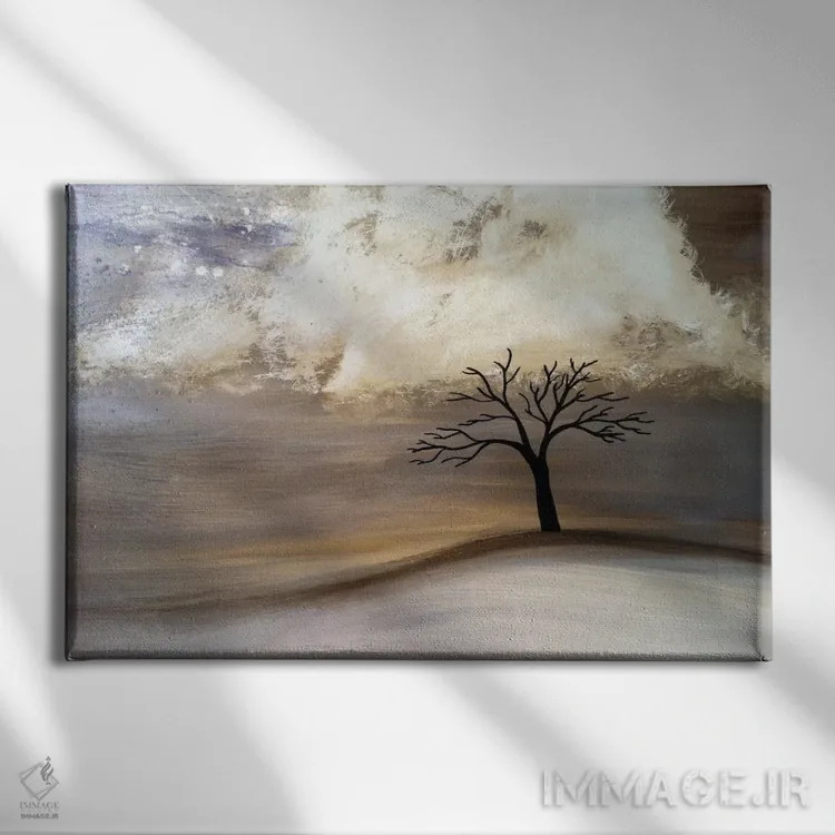 تابلو انتزاعی آن جا می بینمت اثر هدر آفرود - نمای روبهرو روی دیوار