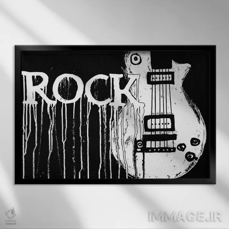 تابلو دکوراتیو سنگ اثر هدر آفرود - نمای قابدار مشکی