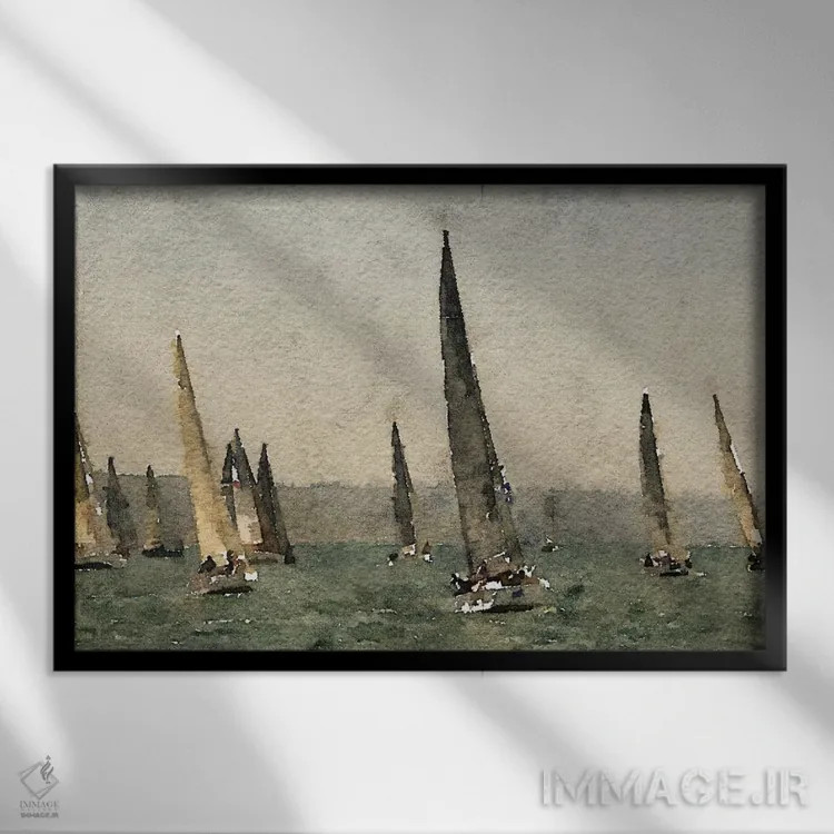 تابلو مدرن مسابقه اثر هدر آفرود - نمای قابدار مشکی