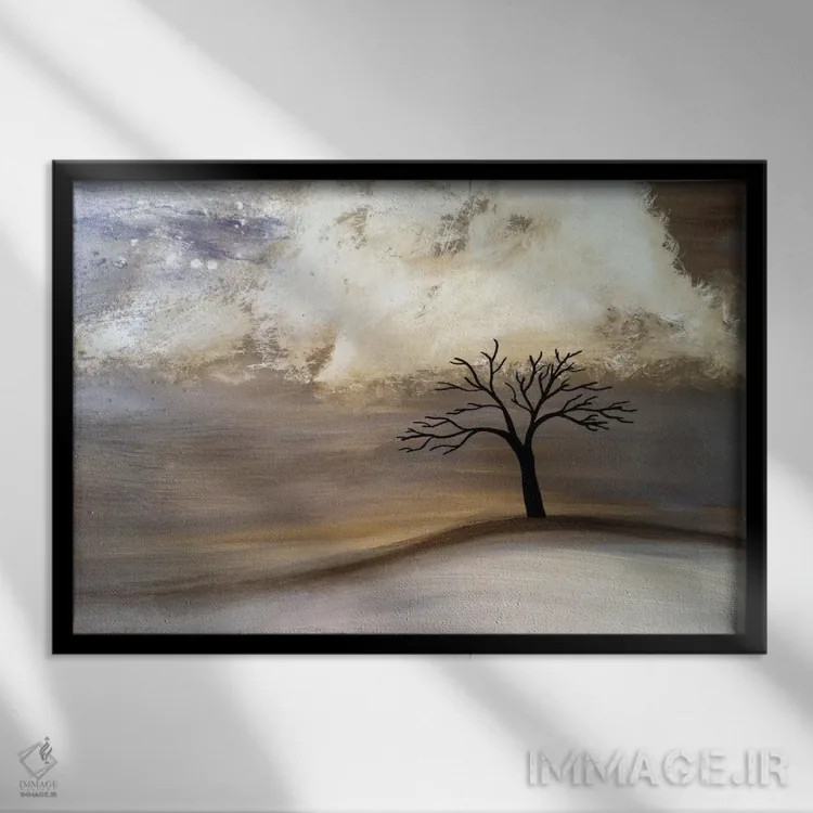 تابلو انتزاعی آن جا می بینمت اثر هدر آفرود - نمای قابدار مشکی