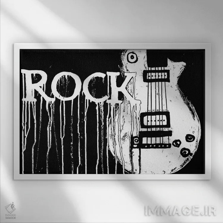 تابلو دکوراتیو سنگ اثر هدر آفرود - نمای قابدار سفید