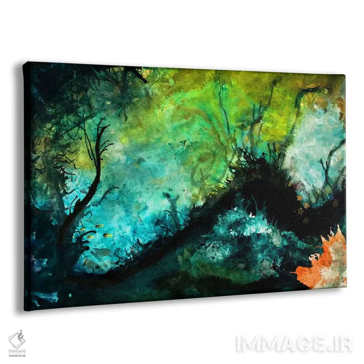 تابلو انتزاعی شیرجه اثر هدر آفرود - نمای پرسپکتیو محصول