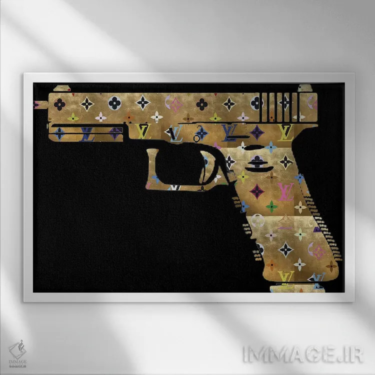 تابلو دکوراتیو پلیس مد اثر هدر آفرود - نمای قابدار سفید