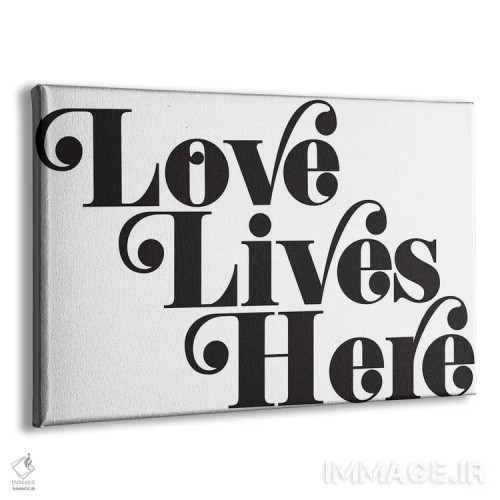 تابلو دکوراتیو عشق اینجاست اثر هانی مون هتل - نمای پرسپکتیو محصول