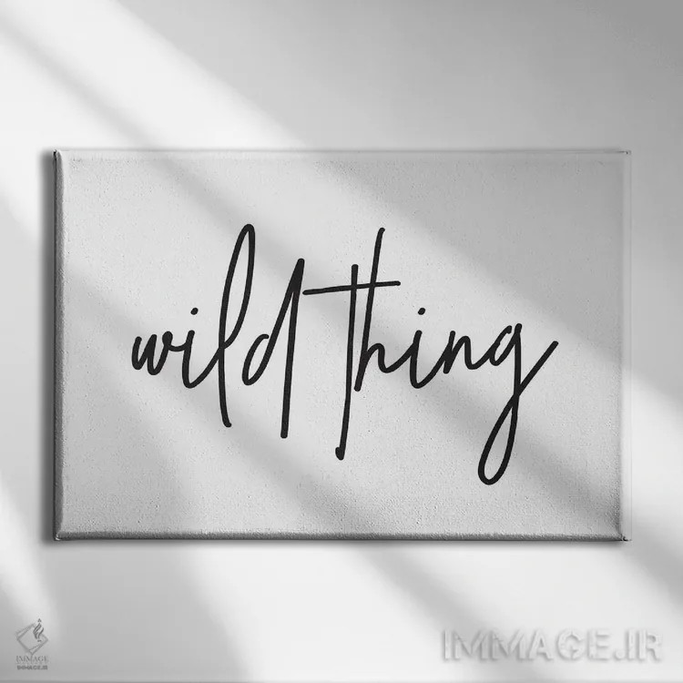 تابلو مینیمال موجود وحشی ۱ اثر هانی مون هتل - نمای روبهرو روی دیوار