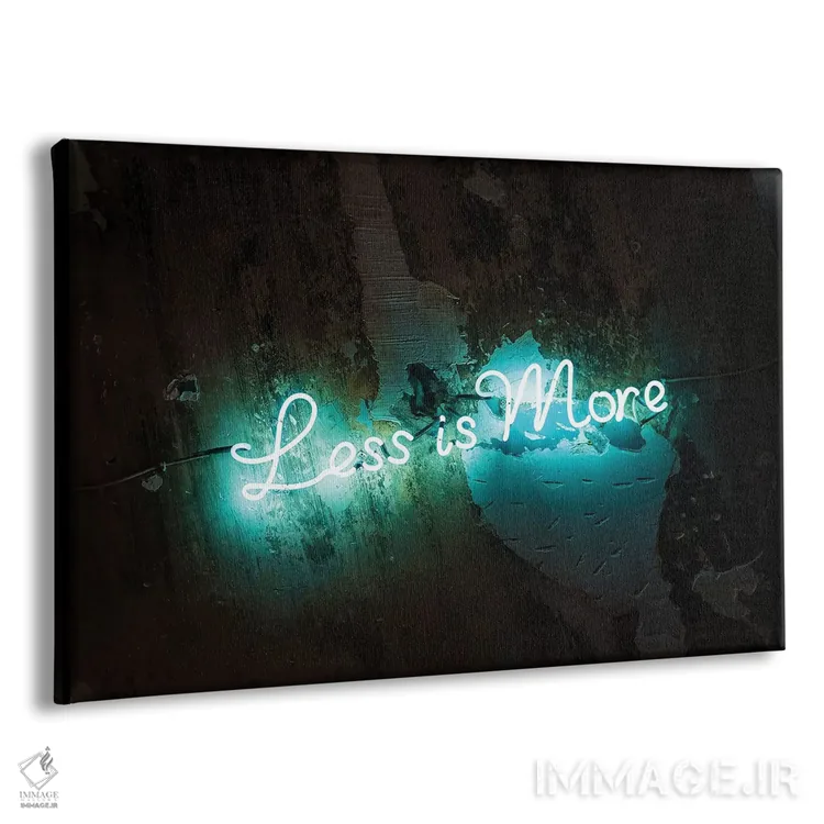 تابلو دکوراتیو کمتر، بیشتر است اثر هانی مون هتل - نمای پرسپکتیو محصول