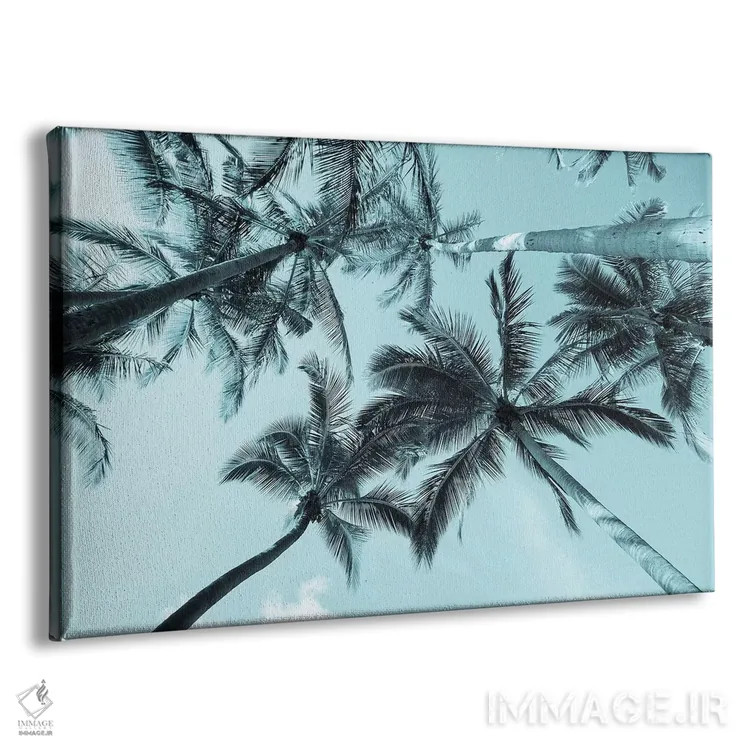 تابلو دکوراتیو نخل پاستلی اثر هانی مون هتل - نمای پرسپکتیو محصول