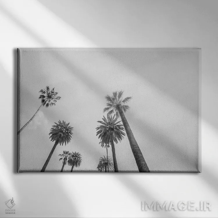 تابلو دکوراتیو ۸ نخل اثر هانی مون هتل - نمای روبهرو روی دیوار