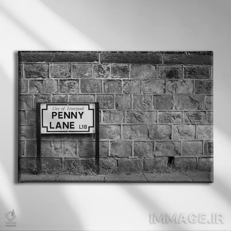 تابلو مینیمال پنی لین اثر هانی مون هتل - نمای روبهرو روی دیوار