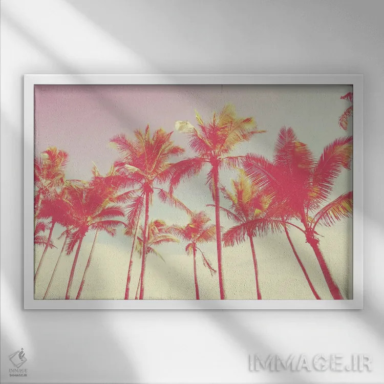 تابلو دکوراتیو آسمان های استوایی اثر هانی مون هتل - نمای قابدار سفید