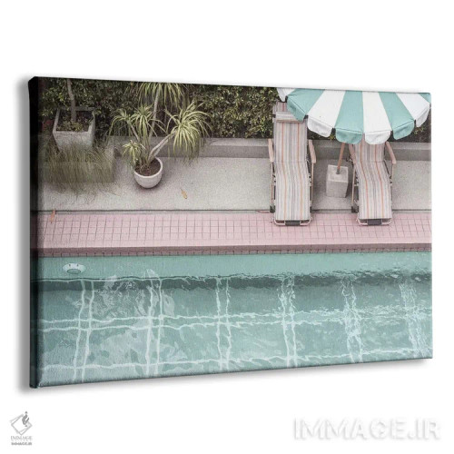 تابلو دکوراتیو کنار استخر اثر هانی مون هتل - نمای پرسپکتیو محصول