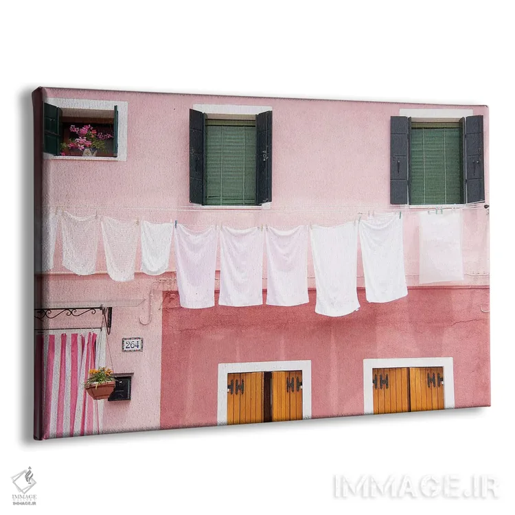 تابلو دکوراتیو رخت چرک اثر هانی مون هتل - نمای پرسپکتیو محصول